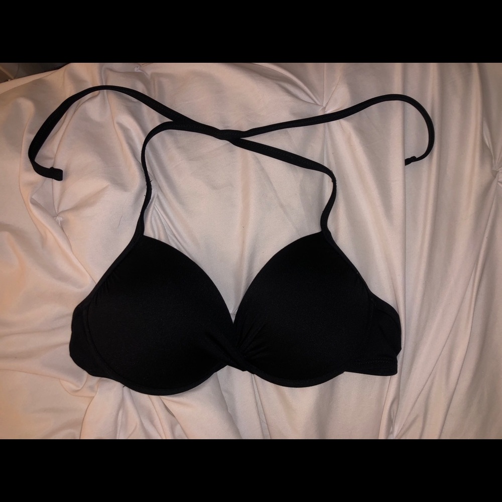 Black push up bikini top